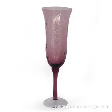 Color Stemware with Molded Pattern and 254ml Capacity, Weighs 129g